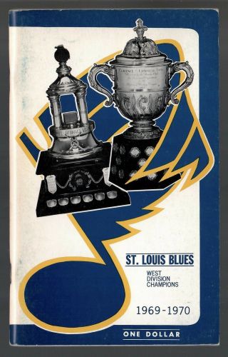 1969 - 70 St.  Louis Blues Nhl Media Guide Yearbook Fact Book