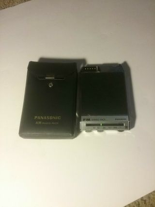 Vintage Panasonic 8 - Track Fm Radio Adaptor.  With Case Un - Cj - 951ue