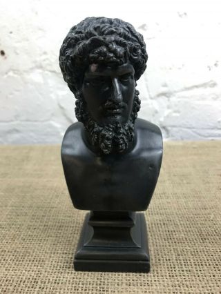 Lovely Old Vintage Bronze Bust Of An Ancient Bearded Man