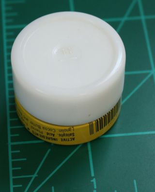 Vintage Empty Carmex Lip Balm Milk Glass Container Metal Lid 2