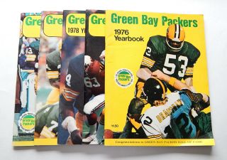 1976 1977 1978 1979 1982 Green Bay Packers Official Yearbooks Vintage