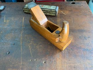 Antique Henry Boker Smoothing Plane Wooden/beech Made In Germany
