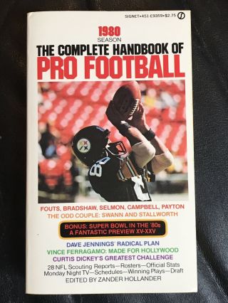 The Complete Handbook Of Pro Football 1980 Edition,  Football Books,  Lynn Swan