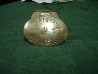 Vintage Brass Waiter Badge (3) C.  M.  & St.  P.  Railroad Nickel Plated