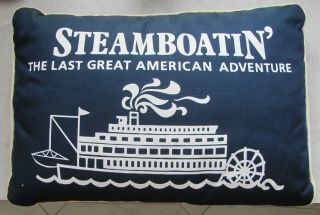 Vintage Delta Queen Riverboat Souvenir Pillow - Steamboatin 