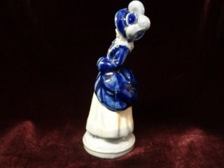 Occupied Japan Porcelain Figurine French Lady in Blue Vintage 1946 - 1952 6 3/4 
