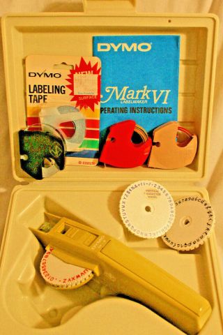Rare Vintage Dymo Label Maker Mark Vi Box 1971 Store Cover 50 Yearsold