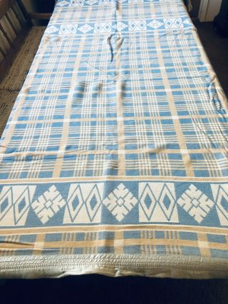 Antique Vintage Beacon Cotton Camp Blanket Reversible.  12 - 1/2 Feet Long