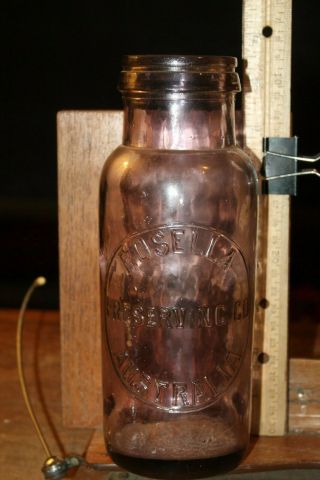 Antique Glass Jar Amethyst Light Purple Rosella Preserving Co Australia