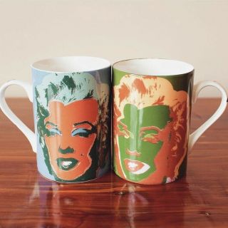 Vintage 90s Marilyn Monroe Andy Warhol Mugs (set Of 2)