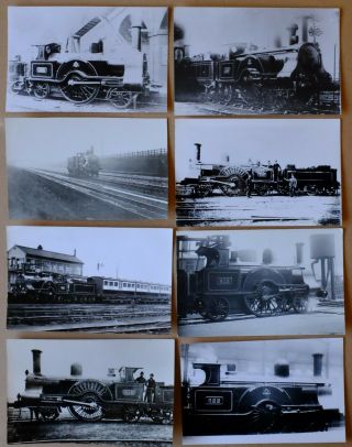 Lnwr “lady Of The Lake” Class 2 - 2 - 2 Locomotives,  562 Et Al,  8 Old Real Photos