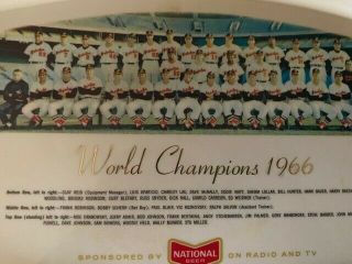 Baltimore Orioles National Beer 1966 World Series Tray