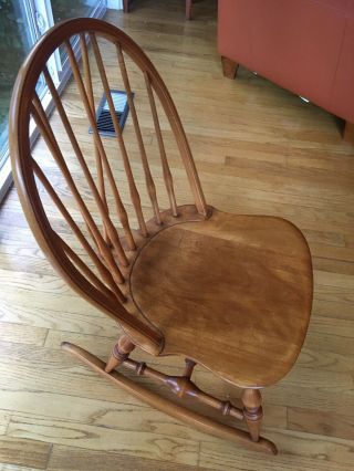 Nichols & Stone Bowback (brace Back) Windsor Rocking Chair - Solid Maple - Small