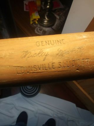 Vintage Mickey Mantle 35 " Baseball Bat Louisville Slugger 125 Hillerich Bradsby
