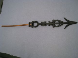 Antique Cast Iron Weathervane Arrow With Copper Rod
