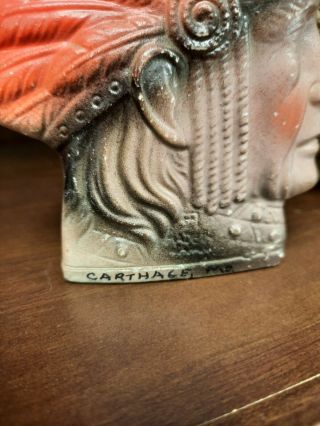 Vintage Ceramic Indian Chief Head Bank Hand Painted Japan 2