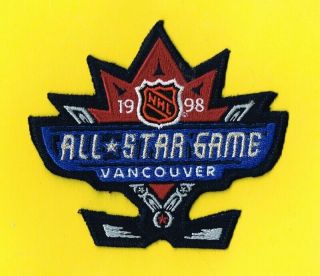 Vancouver Canucks 1997 - 98 Nhl All - Star Game Uniform Patch