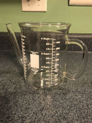 Vintage Catamount Glass Gravy Fat Separator Beaker 4 Cup 32 Oz 900 Ml