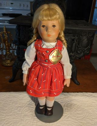 Vintage Kathe Kruse Stoffpuppe Doll 15 Inch Tall