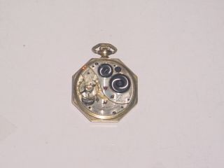Antique Elgin 17 Jewels Octagon Shape Mens Pocket Watch That DOES Work 2