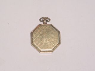 Antique Elgin 17 Jewels Octagon Shape Mens Pocket Watch That DOES Work 3