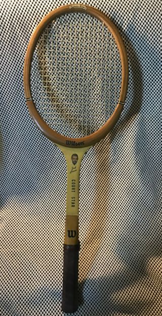Vintage 1940 ' s Jack Kramer Wilson Star Court Tennis Racket 3
