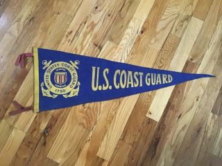 1930/40s United States Coast Guard Academy Wool Felt Football Pennant