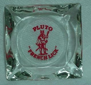 Pluto Water Glass Ashtray French Lick Springs Hotel Red Devil