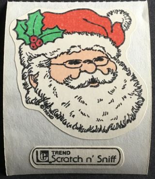 Vintage Matte Large Trend Scratch & Sniff Sticker - Santa -
