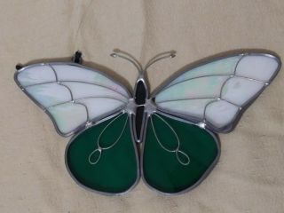Vintage Stained Glass Butterfly Sun Catcher.