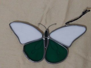 Vintage Stained Glass Butterfly Sun catcher. 2