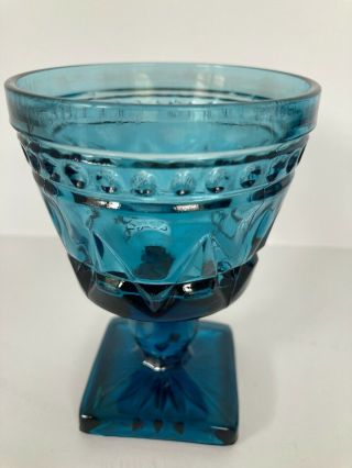 Vintage Indiana Glass Blue Colony Park Lane Pattern Pressed Glass Price Per Ea.