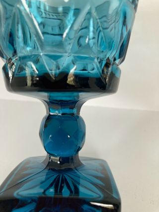 Vintage Indiana Glass Blue Colony Park Lane pattern Pressed glass Price Per Ea. 2