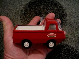 Vintage Mini Tonka Pressed Steel Red Van Pickup Truck 4 1/2 " Long