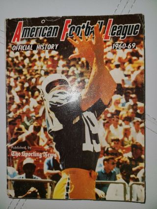 1960 - 69 The Sporting News Afl American Football League Guide