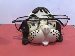 Vintage Arnel Arner Dog Eyeglasses Holder Stand Puppy Face 1991 Eye Glasses Head