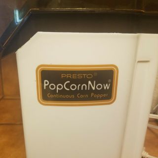 Vintage Presto® PopCorn NOW Hot Air Continuous Corn Popper Model 0481004 - 3