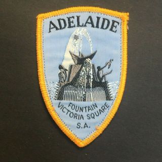 Adelaide Vintage Woven Cloth Sew On Patch South Australia Victoria Square