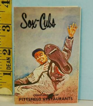 1968 Chicago Cubs & White Sox Baseball Schedule Pittsfield Restaurants Cc060