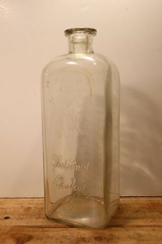 Large Antique 1890s Embalming Fluid National Casket Bottle 2