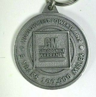 Vintage Uaw Gm General Motors Company 5 Yr Worlds Best Powertrains Key Chain