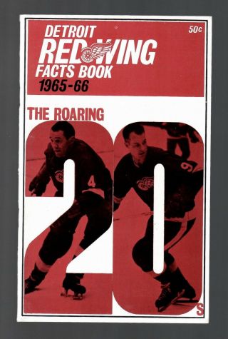 1965 - 66 Detroit Red Wings Nhl Media Guide Yearbook Fact Book Gordie Howe