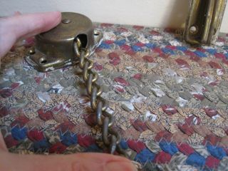Vintage BRASS Retractable Chain DOOR GUARD (S - B Mfg.  Co) SECURITY 3