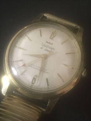 Rare Htf Vintage Mens Waltham 41 Jewels Automatic Watch Running