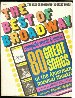 " The Best Of Broadway " - Vintage Sheet Music Book