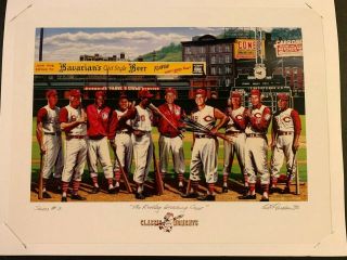 Cincinnati Reds - Classic Moments " The Redleg Wrecking Crew " 12x9 Lithograph