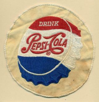 Vintage Drink Pepsi Cola Embroidered Beverage Advertisement Patch