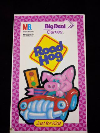 Vintage Road Hog Board Game Milton Bradley 1987 4832 Ages 5 And Up
