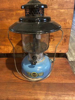 Vintage Sears Blue Lantern Double Mantle Rare 1 - 67
