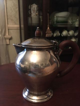 Vintage Hotel Silver - Plate Small Hot Water/tea Pot L W S 3224